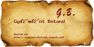 Gyémánt Botond névjegykártya