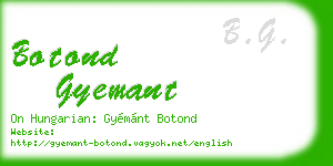 botond gyemant business card