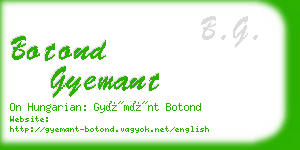 botond gyemant business card